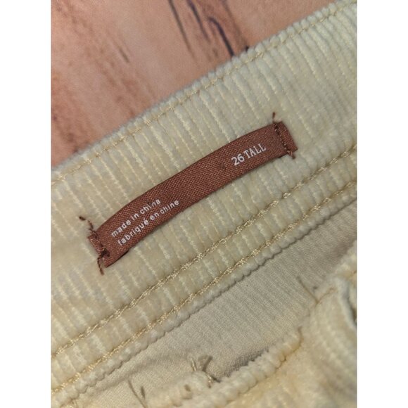 Pilcro‎ NWT Boyfriend Crop Slim Corduroy Pants 26T (30x32) NWT - Picture 6 of 12